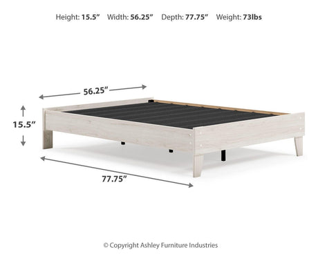 Socalle Light Natural Full Platform Base Bed from Ashley Furniture - Luna Furniture