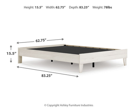 Socalle Light Natural Queen Platform Base Bed from Ashley - Luna Furniture