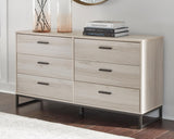 Shawburn Queen Panel Headboard Bed with Dresser and 2 Nightstands in Whitewash from Ashley - Luna Furniture