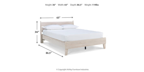 Socalle Natural Queen Platform Bed from Ashley - Luna Furniture
