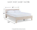 Socalle Natural Queen Platform Bed from Ashley Furniture - Luna Furniture