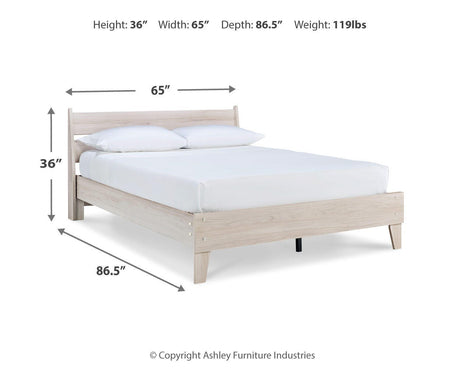 Socalle Natural Queen Platform Bed from Ashley - Luna Furniture