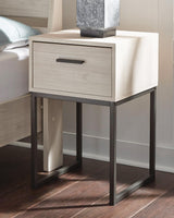 Shawburn Queen Panel Headboard Bed with Dresser and 2 Nightstands in Whitewash from Ashley - Luna Furniture