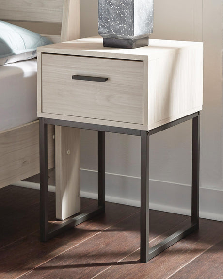 Shawburn Whitewash Queen Panel Headboard Bed with Dresser and 2 Nightstands from Ashley - Luna Furniture