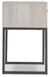 Socalle Queen Platform Bed with 2 Nightstands in Light Natural from Ashley Furniture - Luna Furniture