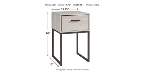 Socalle Queen Platform Bed with 2 Nightstands in Light Natural from Ashley - Luna Furniture