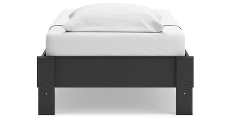 Socalle Twin Platform Bed with Dresser and Chest in Black from Ashley - Luna Furniture