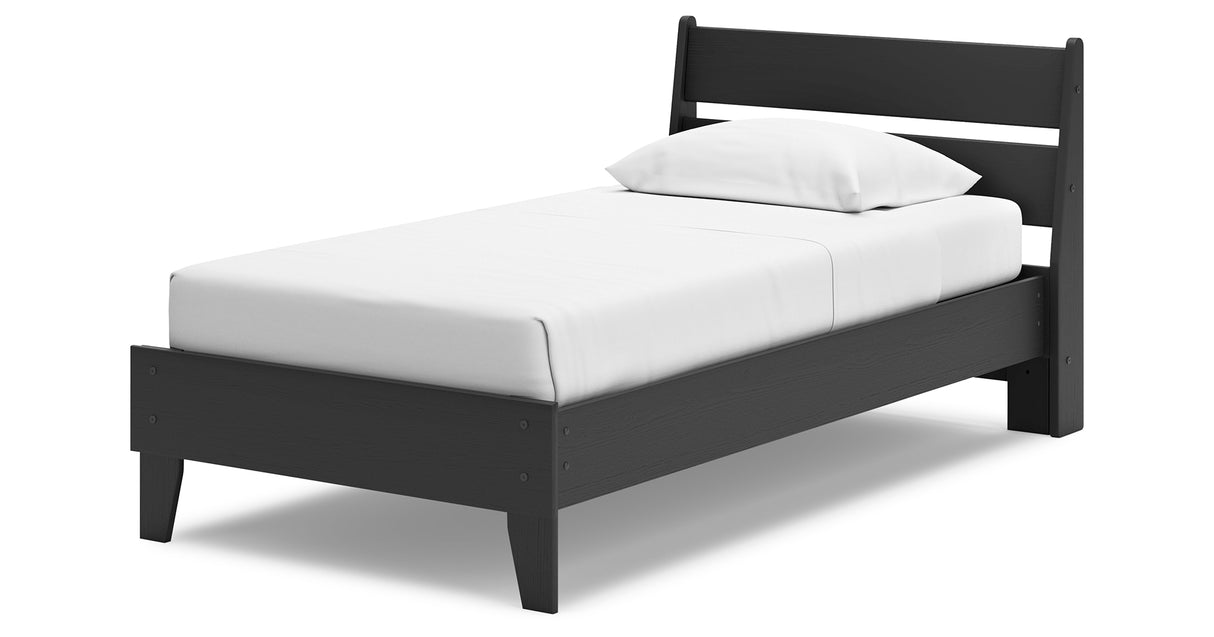 Socalle Black Twin Platform Bed from Ashley - Luna Furniture