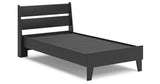 Socalle Twin Panel Platform Bed with Dresser and 2 Nightstands in Black from Ashley - Luna Furniture
