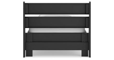 Socalle Twin Panel Headboard with Dresser in Black from Ashley - Luna Furniture