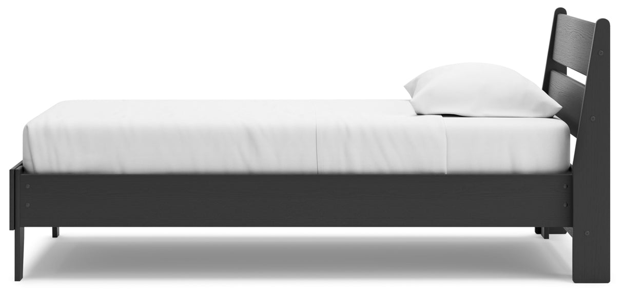 Socalle Black Twin Platform Bed from Ashley - Luna Furniture