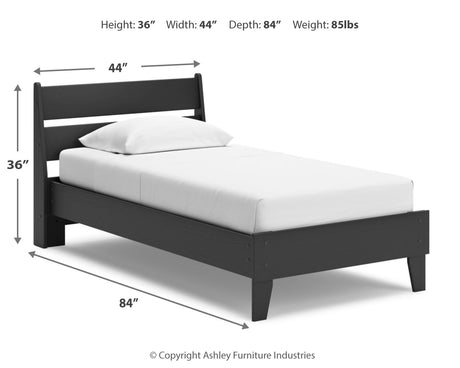 Socalle Twin Panel Platform Bed and Dresser from Ashley - Luna Furniture