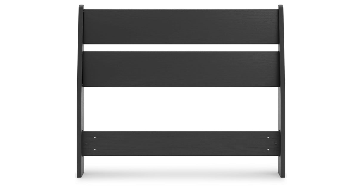 Socalle Twin Panel Headboard with Nightstand in Black from Ashley - Luna Furniture