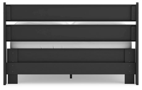Socalle Full Panel Headboard with 2 Nightstands in Black from Ashley - Luna Furniture