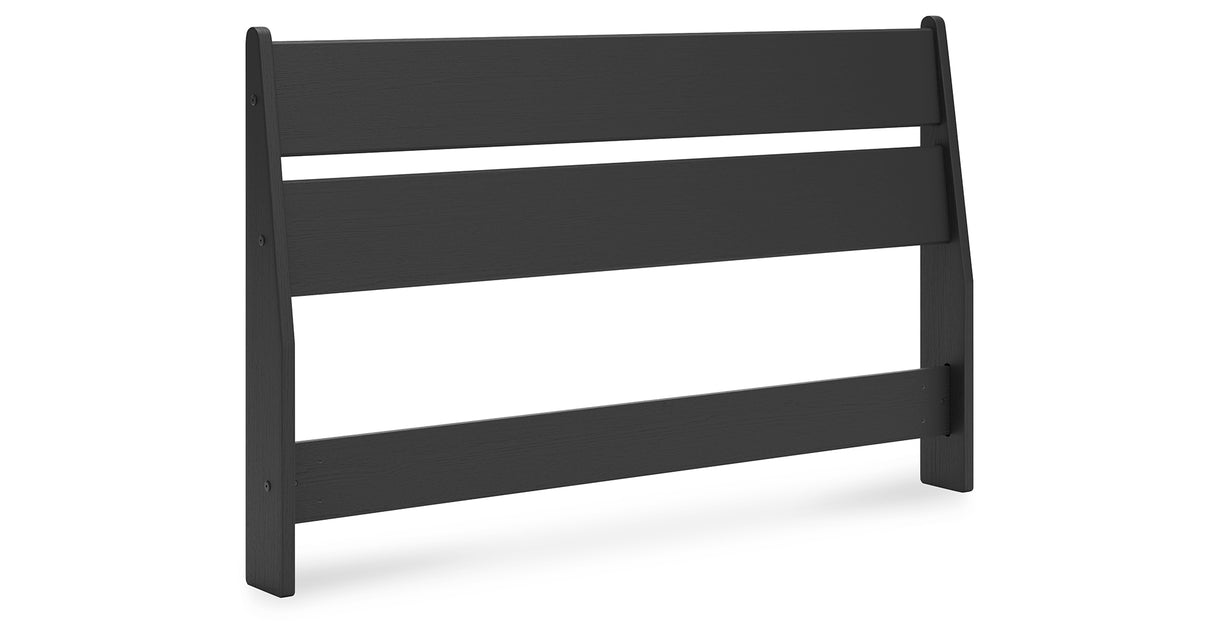 Socalle Full Panel Headboard with Dresser in Black from Ashley - Luna Furniture