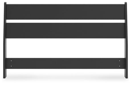 Socalle Full Panel Headboard with 2 Nightstands in Black from Ashley - Luna Furniture