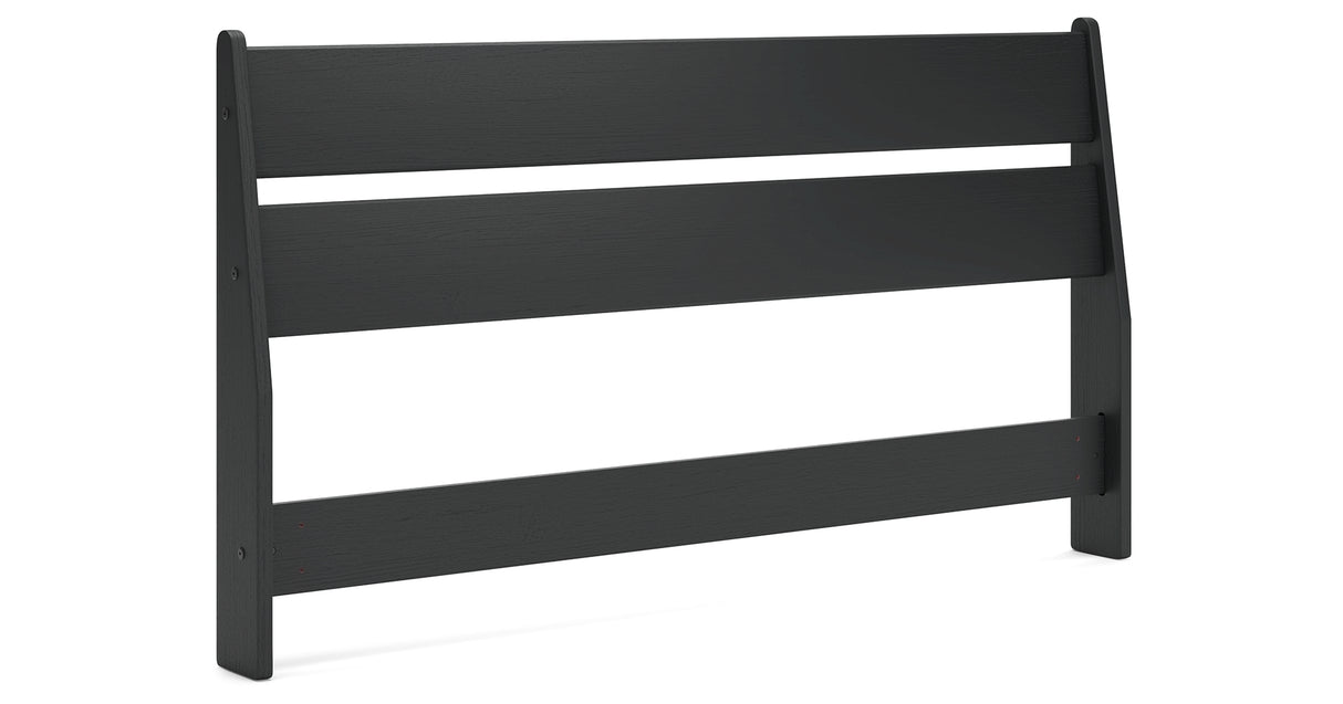 Socalle Queen Panel Headboard with Dresser in Black from Ashley - Luna Furniture