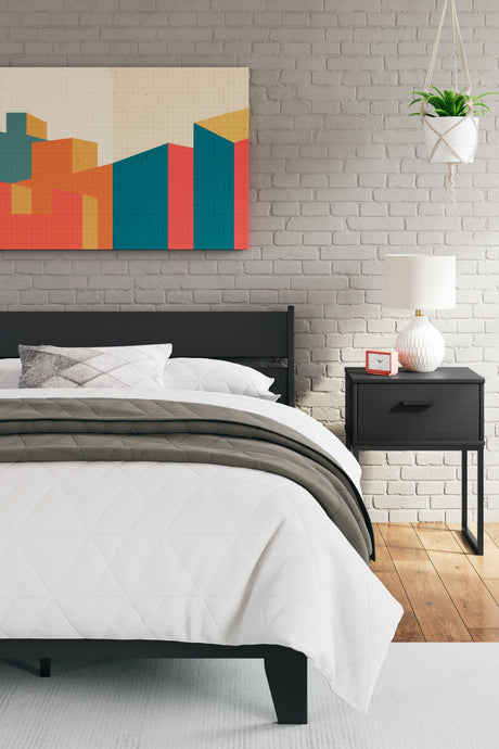 Socalle Black Nightstand from Ashley - Luna Furniture