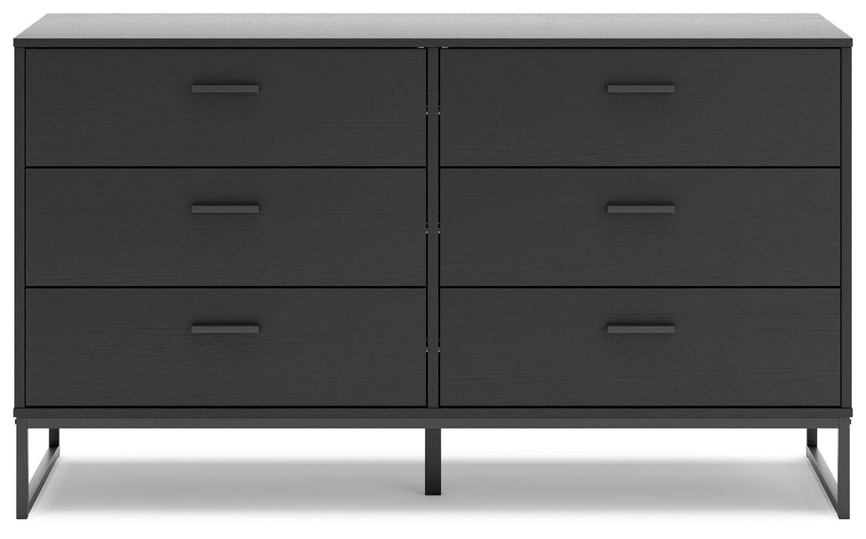 Socalle Twin Panel Platform Bed and Dresser from Ashley - Luna Furniture