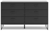 Socalle Twin Panel Platform Bed and Dresser from Ashley - Luna Furniture