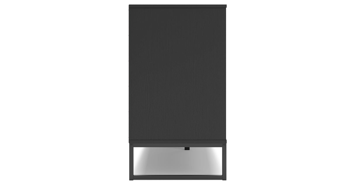 Socalle Full Panel Headboard with Dresser in Black from Ashley - Luna Furniture