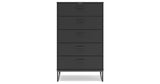 Socalle Full Panel Headboard with Dresser, Chest and Nightstand in Black from Ashley Furniture - Luna Furniture