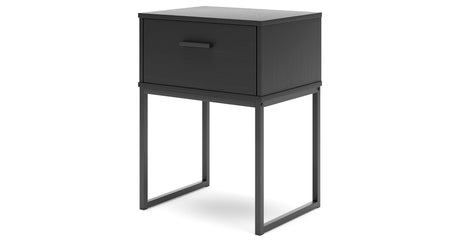 Socalle Twin Platform Bed with Dresser, Chest and 2 Nightstands in Black from Ashley - Luna Furniture