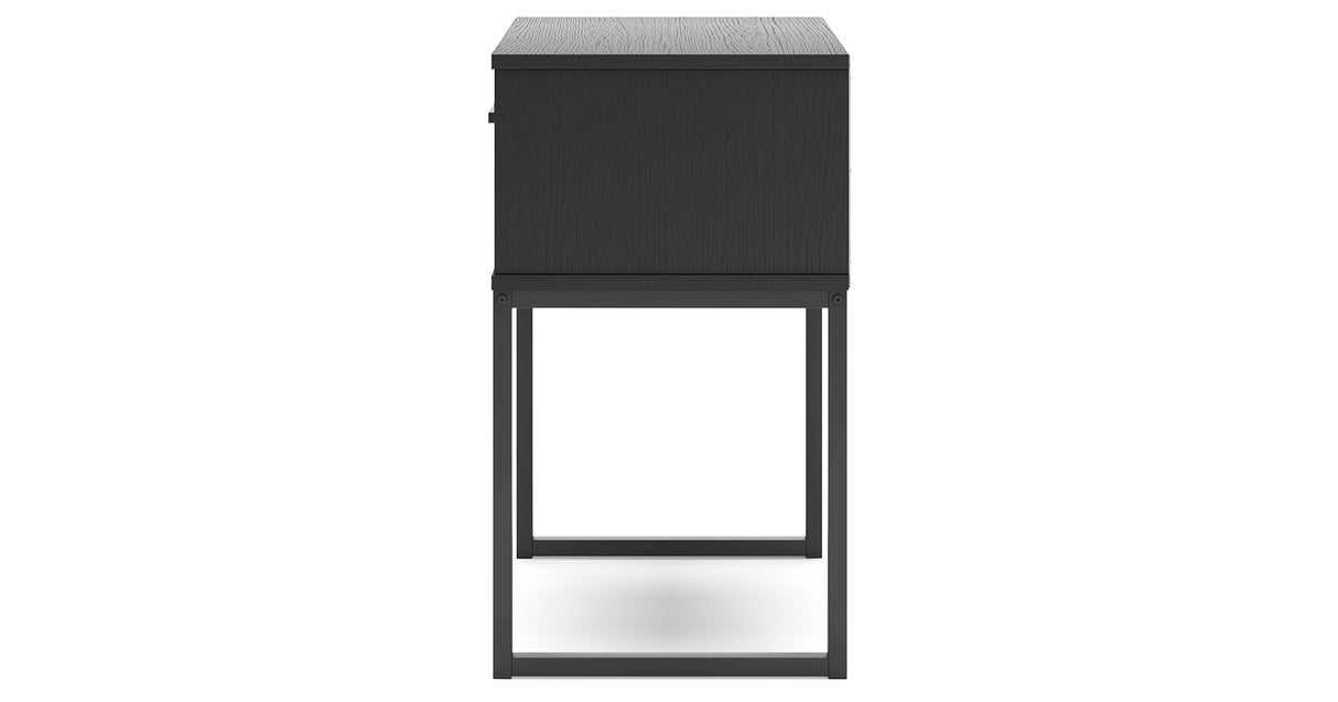 Socalle Queen Panel Platform Bed with Dresser and Nightstand in Black from Ashley - Luna Furniture