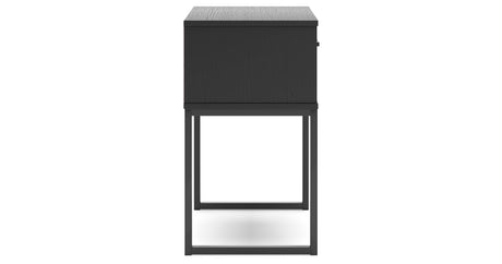 Socalle Twin Panel Platform Bed with Dresser, Chest and 2 Nightstands in Black from Ashley - Luna Furniture