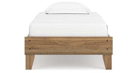 Deanlow Twin Platform Bed with Dresser and Nightstand in Honey from Ashley - Luna Furniture