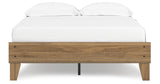 Deanlow Full Platform Bed with Dresser and Chest in Honey from Ashley - Luna Furniture