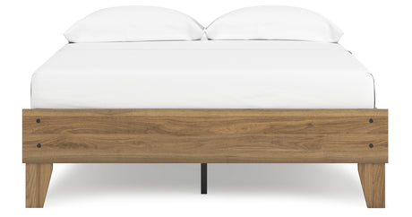 Deanlow Full Platform Bed with Dresser and Chest in Honey from Ashley - Luna Furniture