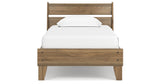 Deanlow Twin Platform Panel Bed with Dresser and 2 Nightstands in Honey from Ashley - Luna Furniture