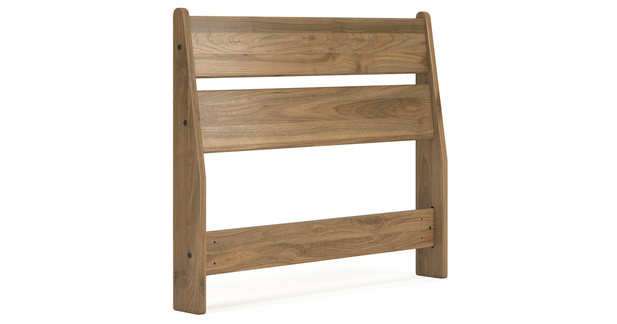 Deanlow Twin Panel Headboard with Dresser, Chest and Nightstand in Honey from Ashley - Luna Furniture