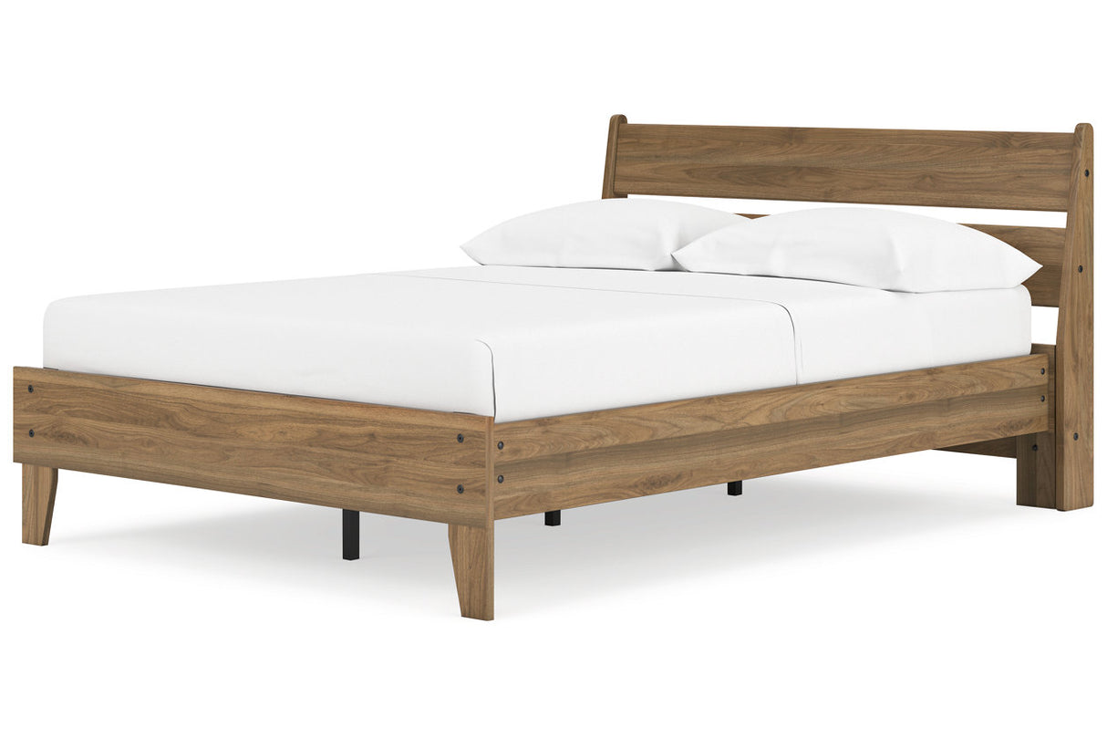 Deanlow Honey Full Platform Bed from Ashley - Luna Furniture