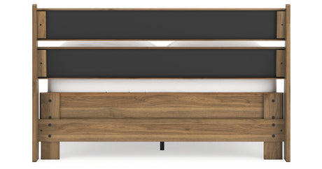 Deanlow Full Panel Headboard with Dresser, Chest and Nightstand in Honey from Ashley - Luna Furniture