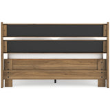 Deanlow Full Panel Headboard with Dresser and Nightstand in Honey from Ashley Furniture - Luna Furniture