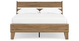 Deanlow Full Platform Panel Bed with Dresser and Chest in Honey from Ashley - Luna Furniture