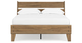 Deanlow Full Platform Panel Bed with Dresser and 2 Nightstands in Honey from Ashley - Luna Furniture
