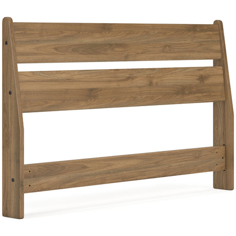 Deanlow Full Panel Headboard with 2 Nightstands in Honey from Ashley - Luna Furniture