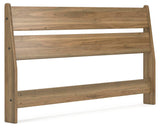 Deanlow Queen Panel Headboard with Dresser and 2 Nightstands in Honey from Ashley - Luna Furniture