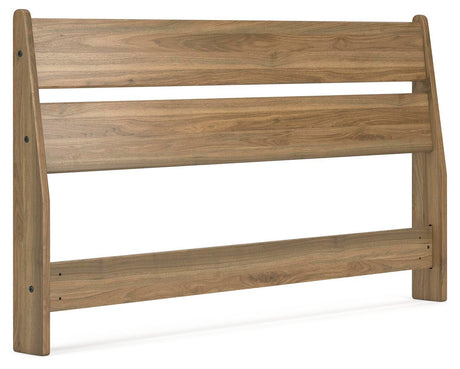 Deanlow Queen Panel Headboard with Dresser and 2 Nightstands in Honey from Ashley - Luna Furniture