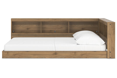 Deanlow Honey Full Bookcase Corner Storage Bed from Ashley - Luna Furniture