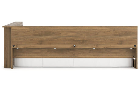 Deanlow Honey Full Bookcase Corner Storage Bed from Ashley - Luna Furniture