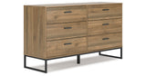 Deanlow Twin Platform Bed with Dresser in Honey from Ashley - Luna Furniture