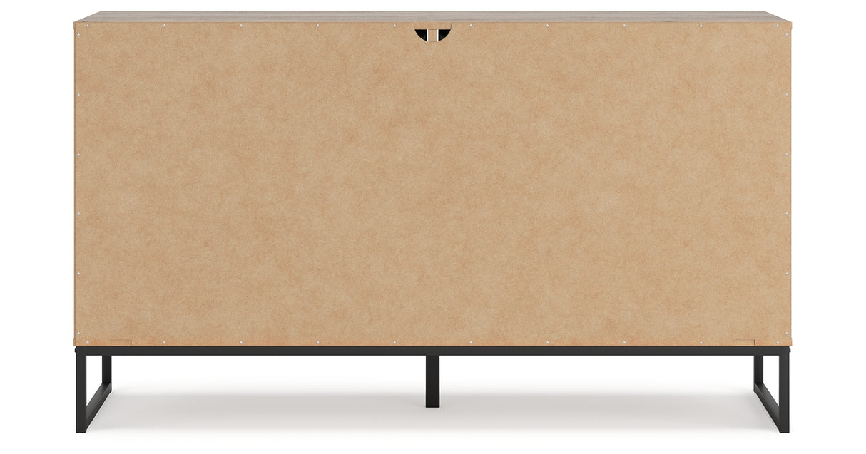 Deanlow Twin Panel Headboard with Dresser in Honey from Ashley - Luna Furniture