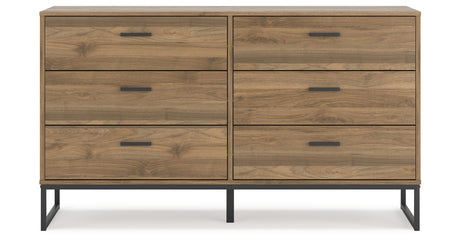 Deanlow Twin Platform Bed with Dresser in Honey from Ashley - Luna Furniture