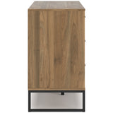 Deanlow Full Panel Headboard with Dresser and Nightstand in Honey from Ashley Furniture - Luna Furniture