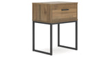 Deanlow Twin Panel Headboard with Nightstand in Honey from Ashley - Luna Furniture