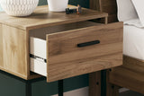 Deanlow Full Panel Headboard with Dresser and Nightstand in Honey from Ashley Furniture - Luna Furniture